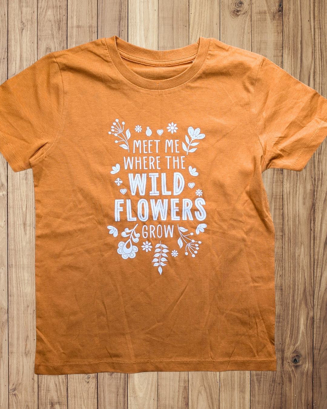 WILDFLOWERS SLOGAN TEE - 7-8 years