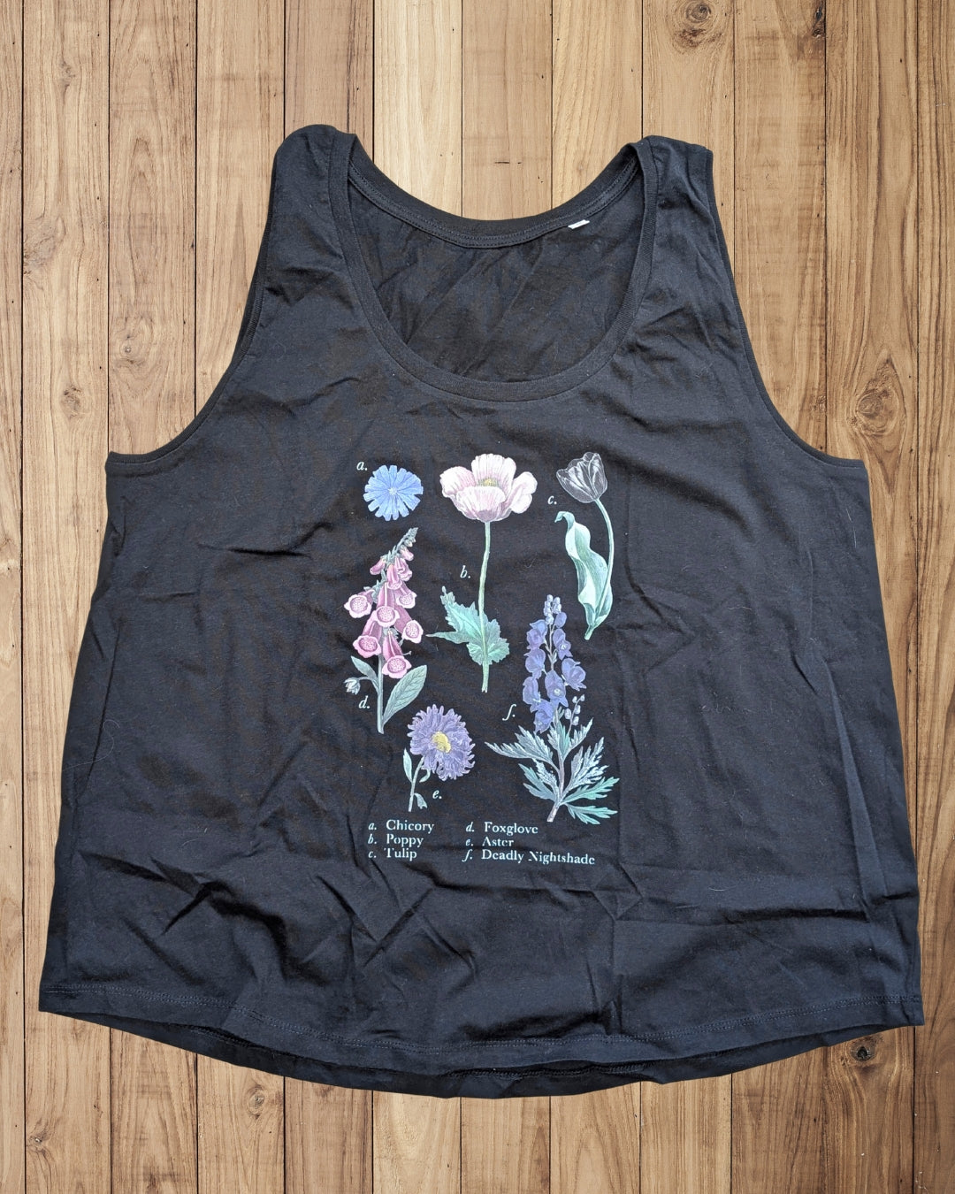 Vintage Florals Black Vest - XL