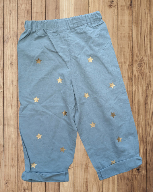 STARRY DUCK EGG TROUSERS - 3-4